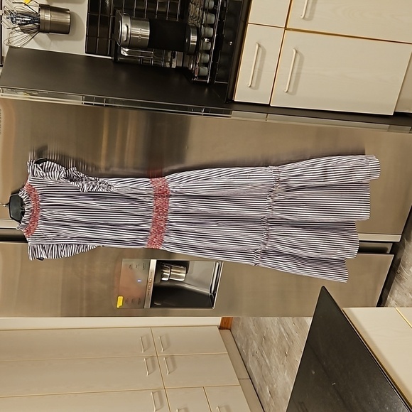 💕CLARE V. ANTHROPOLOGIE💕 Joelle Dress ~ Lilac Striped Print Large L NWT - Picture 12 of 16